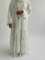 Load image into Gallery viewer, Jasmin Abaya 3 Piece Set-White
