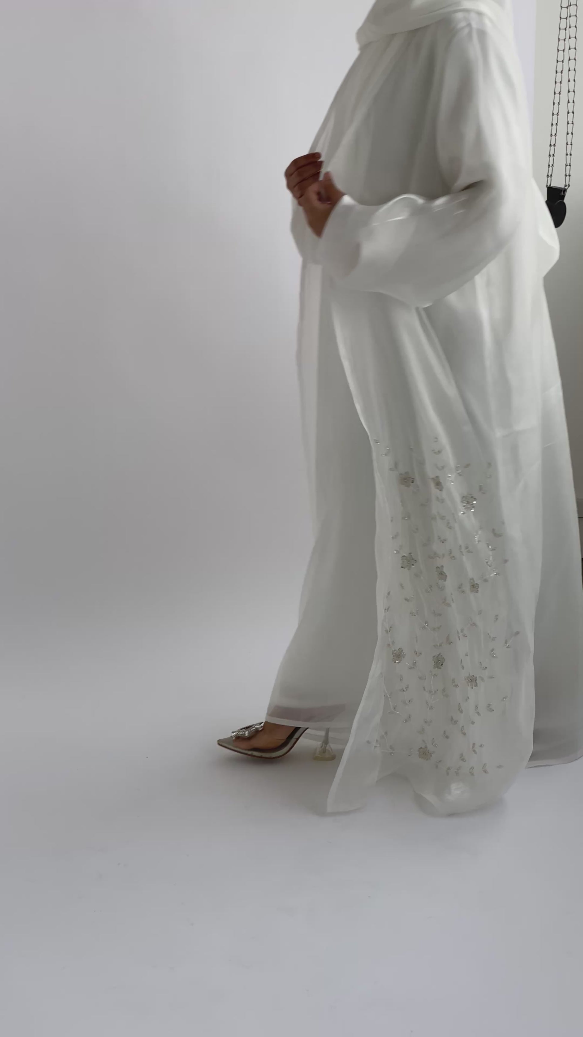 Jasmin- 3 Piece Organza Abaya Set (Slip dress included)