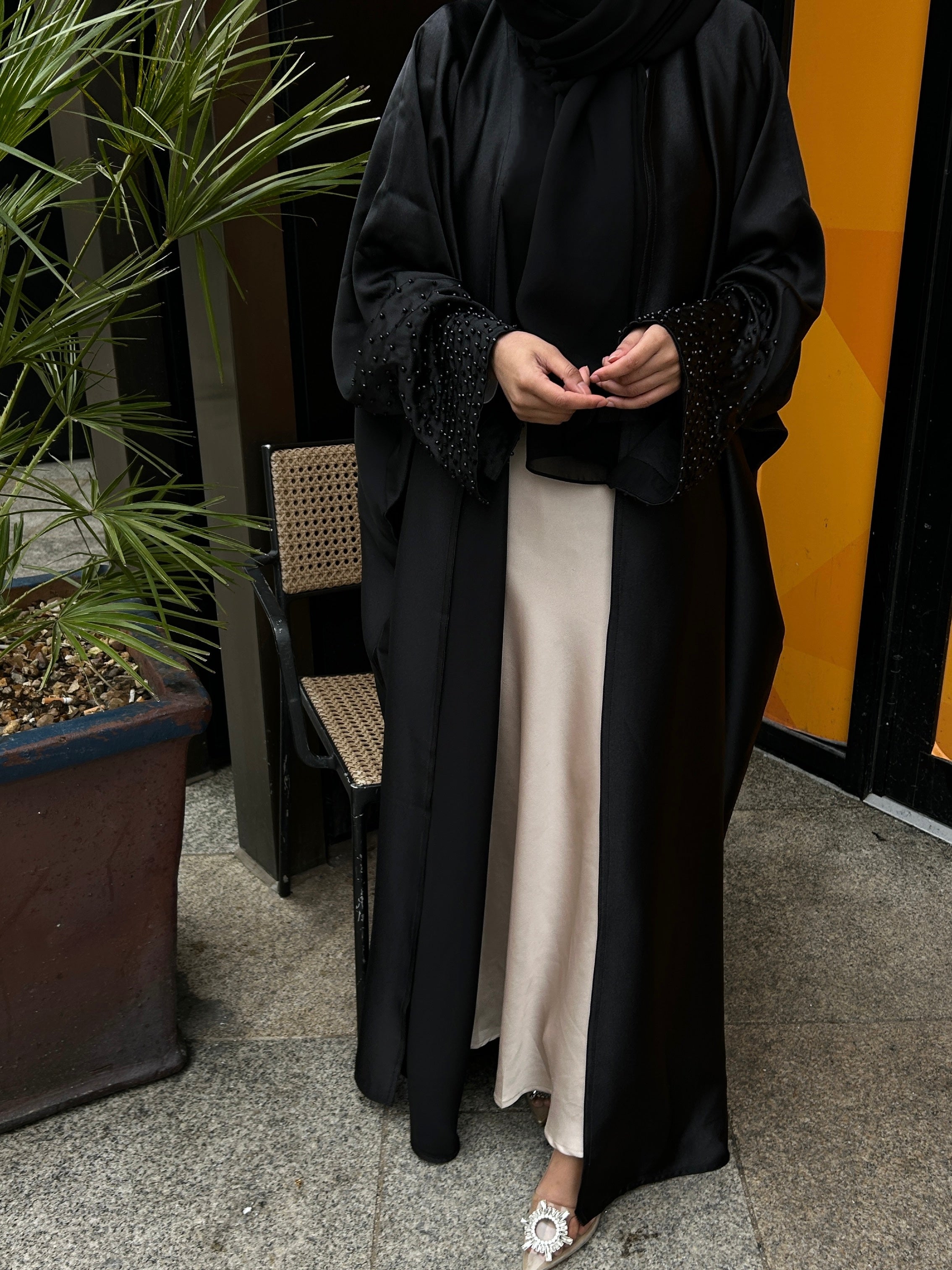 Twilight Abaya-Shimmer Fabric Batwing Abayas